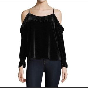 Joie Alyse Black Velvet Top